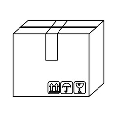 box carton container isolated icon vector illustration design