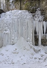 frozen Tiffany waterfall in Hamilton Ontario Canada 