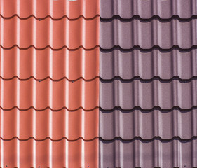 multicolored metal decking a sample of the product advertising