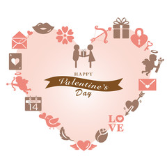 バレンタインの背景素材