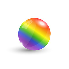 Rainbow 3d sphere illustration