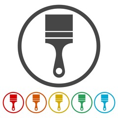 Paint brush icon vector 