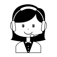 call center agent avatar vector illustration design