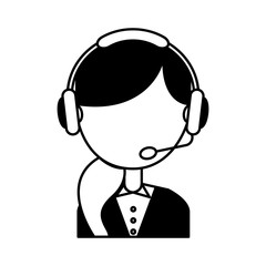 call center agent avatar vector illustration design