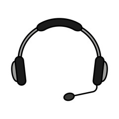 headset call center device vector illustration design