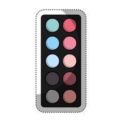 shadow make-up product isolated icon vector illustration design