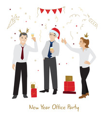 Office party vector illustration flat style