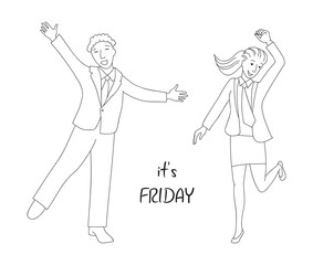 Its friday concept vector