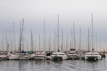 Fototapeta na wymiar Yacht parking.Valencia, Spain