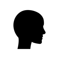 human head silhouette icon vector illustration graphic design