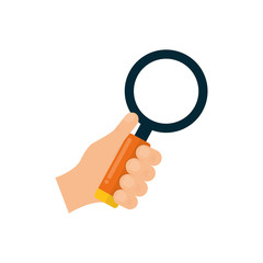 Magnifying glass lupe icon vector illustration graphic design