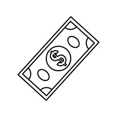 Money billet cash icon vector illustration graphic design