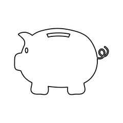 Piggy money savings icon vector illustration graphic design