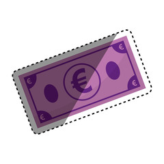 Money billet cash icon vector illustration graphic design