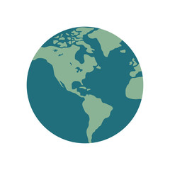 Isolated world earth icon vector illustration graphic design