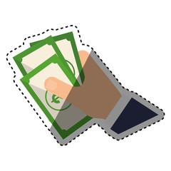 Bag of money icon vector illustration graphic design