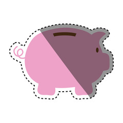 Piggy money savings icon vector illustration graphic design