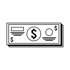 bill dollar isolated icon vector illustration design