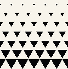 Abstract geometric black and white graphic design print triangle halftone pattern