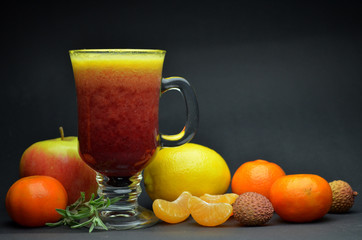 Fresh fruits smoothie