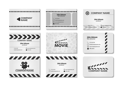 Vector set of creative business cards