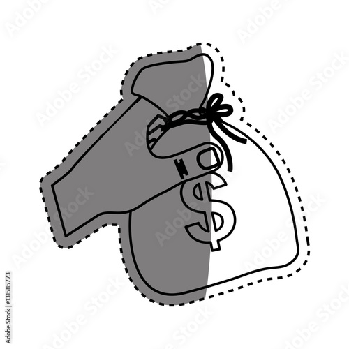 "Bag of money icon vector illustration graphic design" Stock image and
