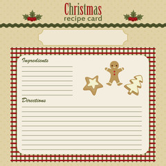 Christmas baking festive recipe card