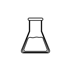 Flask chemistry lab icon vector illustration graphic design
