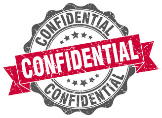 confidential stamp. sign. seal