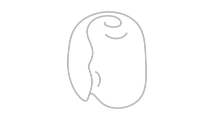 Vector image of cotton wool on a light background. Subject scenery. Illustration Consumables for needlework. Item cosmetic, medicine and art. Illustration of a white object.