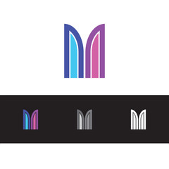 unique letter m logo
