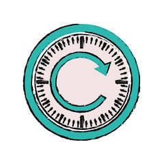 Time clock concept icon vector illustration graphic design