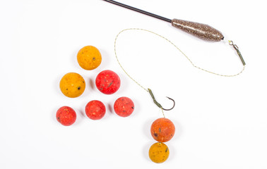 Carp Hook Boilies - Fishing Bait close up