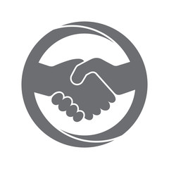 Handshake icon. Vector illustration.