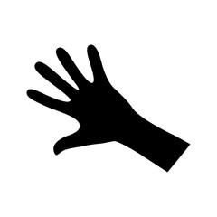 Human hand silhouette icon vector illustration graphic design