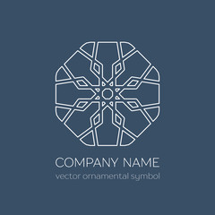 Vector linear geometric symbol