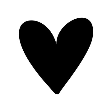 Heart love silhouette icon vector illustration graphic design