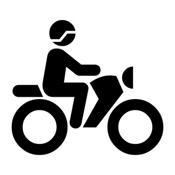 Motorcycle icon or sign