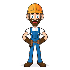 Handyman Smiling and Posing