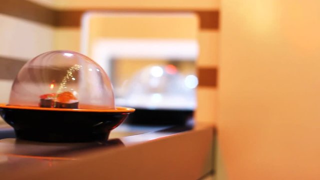 Conveyor belt sushi in upscale Japanese restaurant all you can eat - Powered by Adobe
