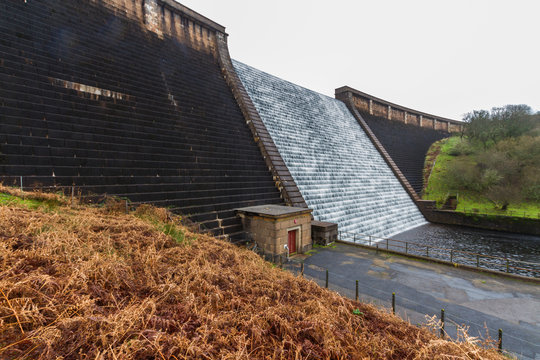 Water cascading down Avon Dam, Dartmoor