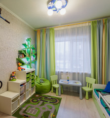 interior of kids playing room
