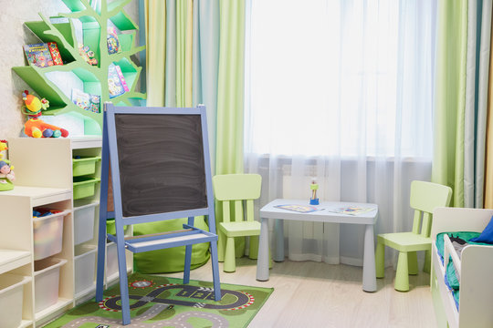 interior of kids playing room