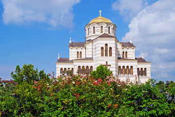 Fototapeta na wymiar Vladimir Cathedral in Sevastopol