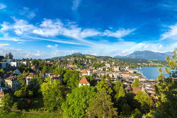 Fototapeta na wymiar Panoramic view of Lucerne