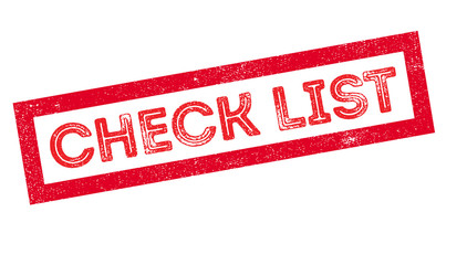 Check List rubber stamp