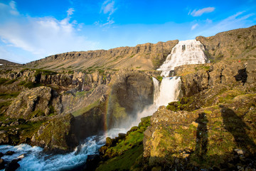 Big Dynjandi waterfall in Iceland