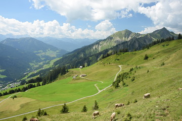 Fototapeta na wymiar Landschaft am Faschinajoch