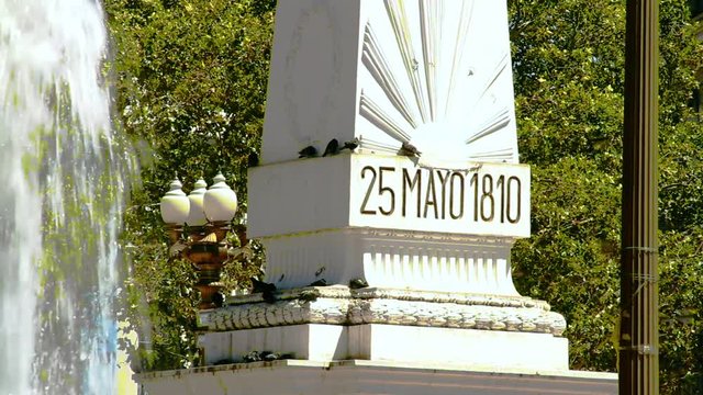 Plaza 25 de mayo in Buenos Aires, Argentina. Monument