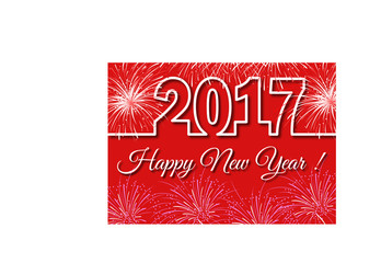     Happy New Year 2017 background. Vector greeting illustration.